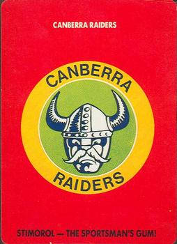 1989 Scanlens #33 Crest - Raiders Front